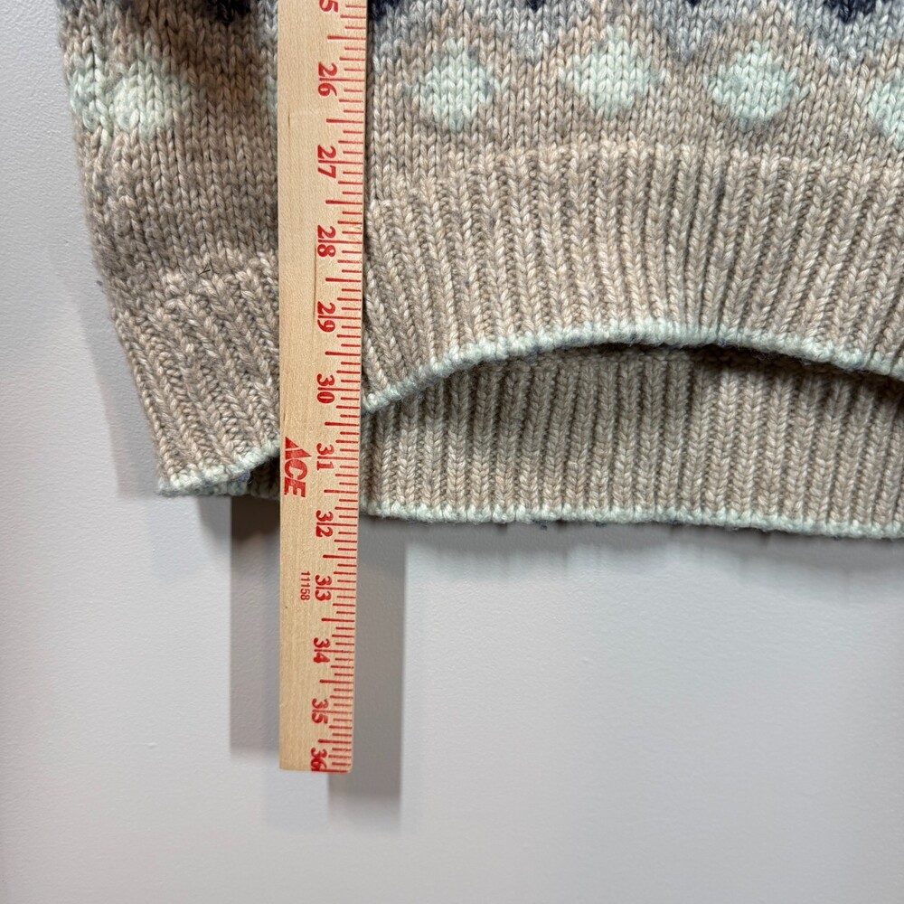 Victoria's Secret Cozy Cabin Tunic Fair Isle Sweater Small Wool Alpaca Navy Blue - Picture 10 of 11